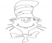 Printable Cat in the Hat Face coloring pages