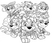 Printable Mighty Pups Charged Up coloring pages