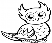 Printable cute owl coloring pages