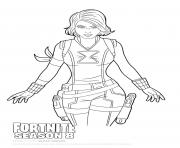 Printable BlackWidow in Fortnite coloring pages