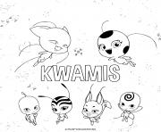 Printable Cute Kwamis from Miraculous Ladybugs coloring pages