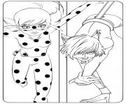 Printable Pictures of Ladybug and Cat Noir coloring pages