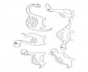 Printable dinosaur 6 cute dinos for preschoolers 5 coloring pages