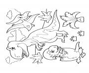 Printable dinosaur cartoon prehistoric scene coloring pages