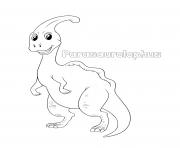 Printable dinosaur cute parasaurolophus coloring pages