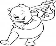 Printable Winnie the Pooh present coloring pages