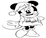 Printable Minnie all bundled up coloring pages