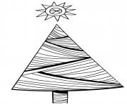 Simple Christmas tree with lines