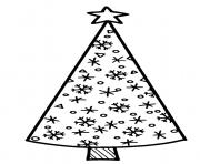 Printable Tall and thin Christmas tree coloring pages
