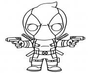 Printable Deadpool Fortnite X Force Skin coloring pages