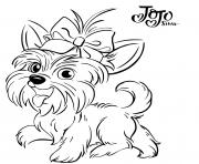 Printable Jojo Siwa Bow Bow Dog coloring pages