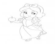 Printable Kawaii Disney Princess Snow White coloring pages