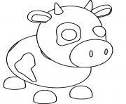 Printable Adopt Me Cow Roblox coloring pages