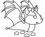Printable Roblox Adopt Me Bat Dragon coloring pages