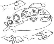 Printable les octonauts sous marin en aventure coloring pages