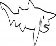 Printable Easy Goblin Shark coloring pages