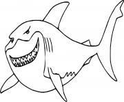 Printable Smiling Great White Shark coloring pages