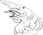 Printable Goblin Shark Drinking Beer coloring pages