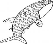 Printable Whale Shark Jumping out of Water coloring pages