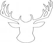 Printable Deer Head coloring pages