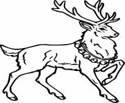 Printable Realistic Deer with Bells coloring pages