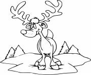 Printable funny cartoon whitetail coloring pages
