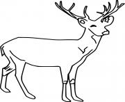Printable Walking Simple Deer coloring pages