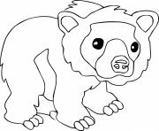 Printable Baby Spectacled Bear coloring pages