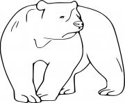 Printable Simple Bear coloring pages