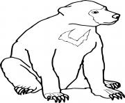 Printable Easy Sun Bear coloring pages