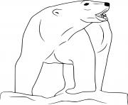 Printable Roaring Polar Bear coloring pages