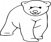Printable Easy Cartoon Brown Bear coloring pages