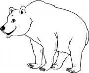 Printable Happy Black Bear coloring pages