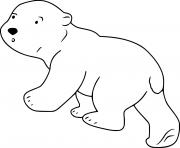 Printable Polar Bear Cub Walking coloring pages