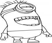 Printable One Eye Minion Laughing coloring pages