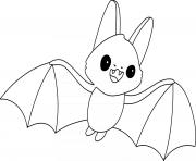 Printable Bat cute animal coloring pages