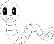 Printable Earthworm coloring pages