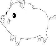 Printable Boar cute animal coloring pages