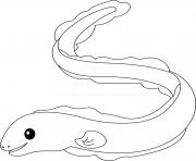 Printable Eel coloring pages