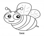 Printable cute bee coloring pages