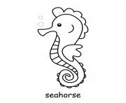 Printable seahorse coloring pages