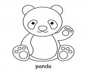 Printable panda cute animal coloring pages