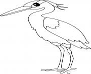 Printable Heron bird coloring pages