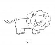 Printable cute lion coloring pages
