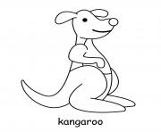 Printable cute kangaroo coloring pages