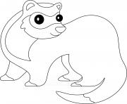 Printable Ferret coloring pages