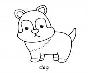 Printable cute dog coloring pages