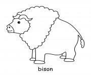 Printable bison coloring pages