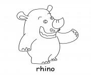 Printable rhino coloring pages