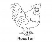 Printable rooster coloring pages